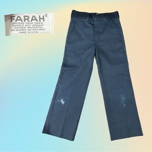 Vintage Boys FARRAH Navy Pants/Trousers See Measurements in Listing 23" Waist